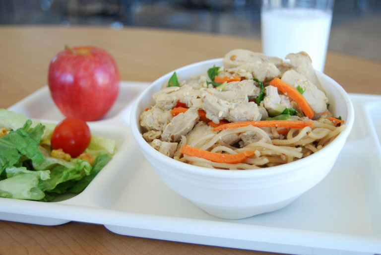 Mission-Vision - School Food Tray with Chicken Noodles