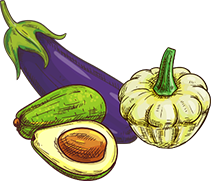 Illustration of some vegetables